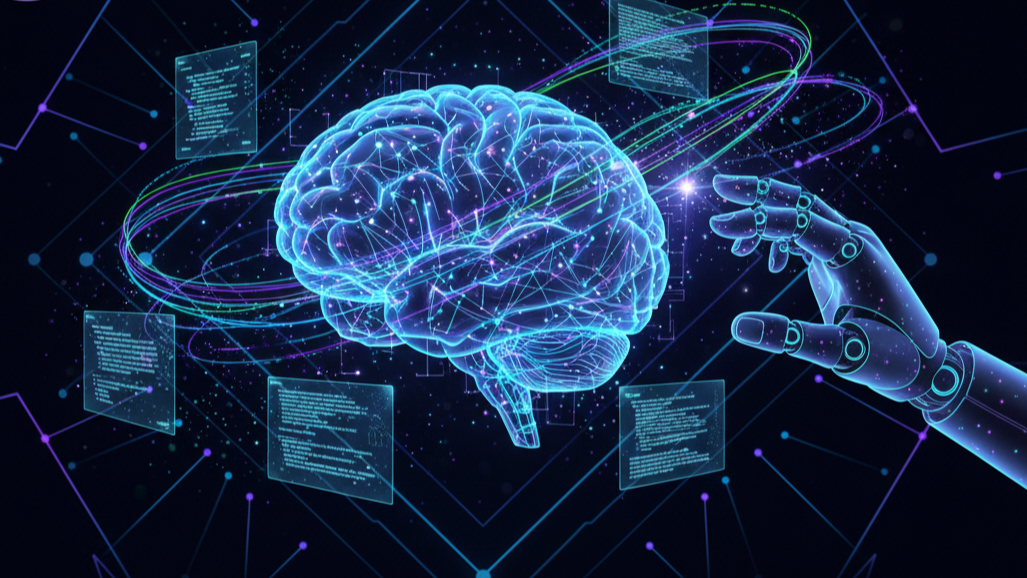 An abstract representation of AI or a neural network